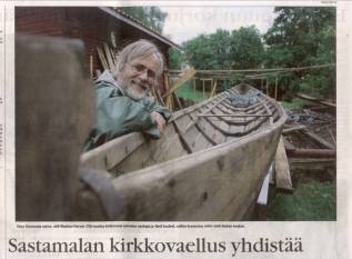 Kirkkovenekuva Maaseudun Tulevaisuudessa 13.6.2005
